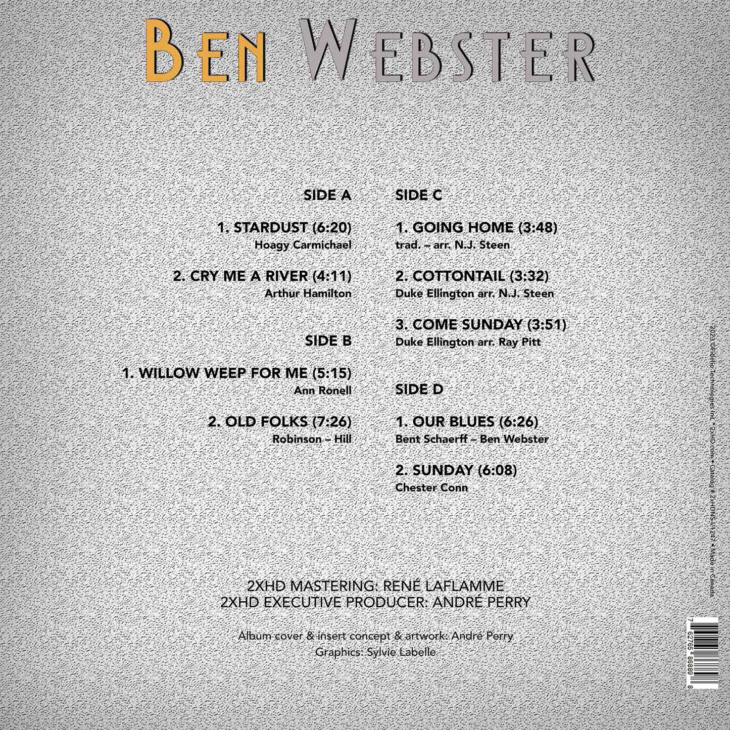 Ben Webster - Stardust - 2xHD LP (With Cosmetic Damage)