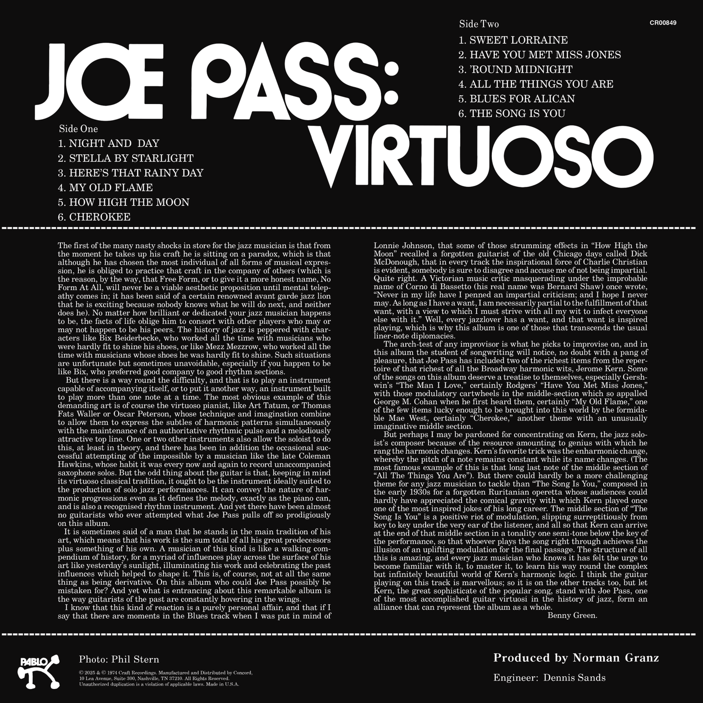 (Pre Order) Joe Pass - Virtuoso - OJC LP *