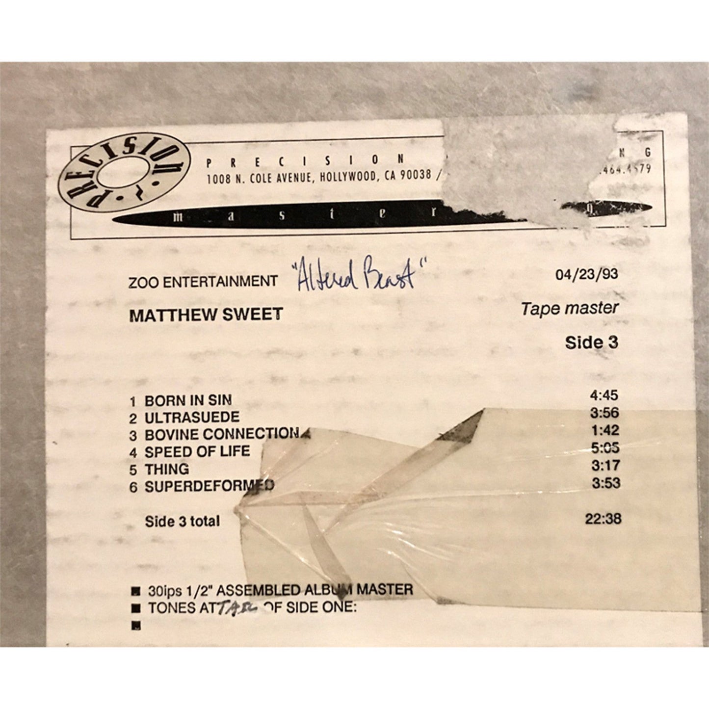 Matthew Sweet - Altered Beast -Intervention Records SACD