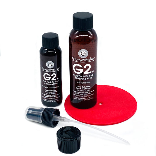 GrooveWasher G2 Record Cleaning Fluid Kit [2oz. Mist Spray & 4oz. Refill]