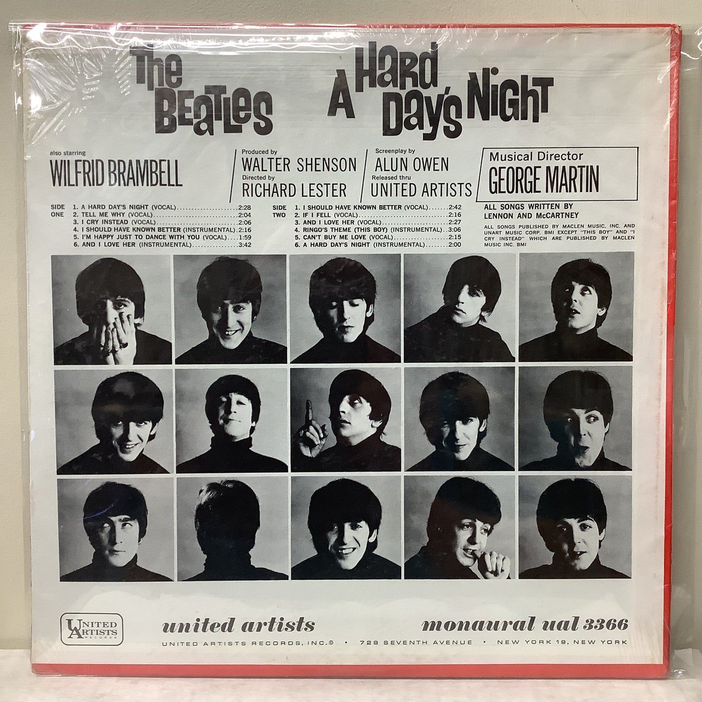 The Beatles - A Hard Day's Night - United Artists Mono LP