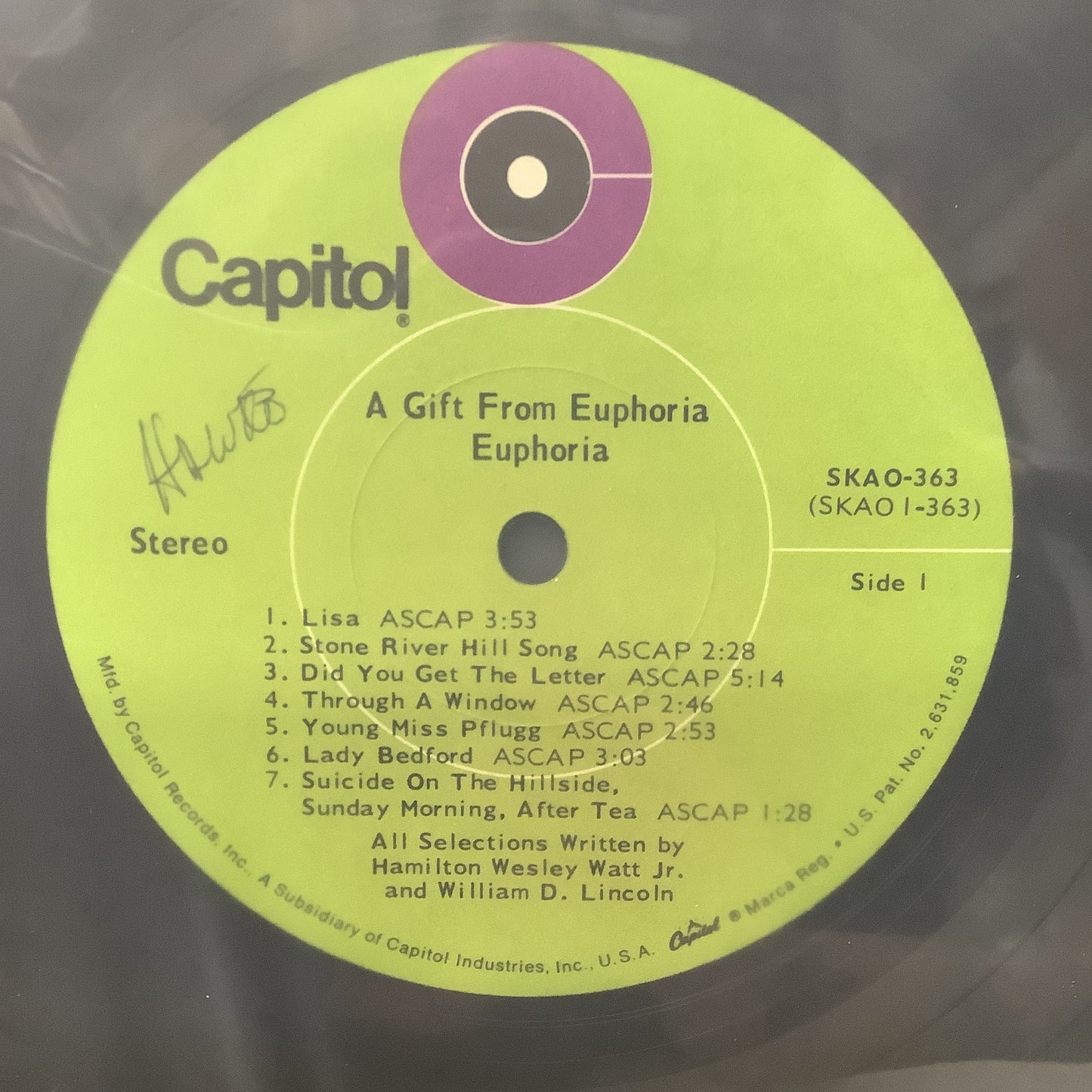 Euphoria - A Gift from Euphoria - Capitol LP