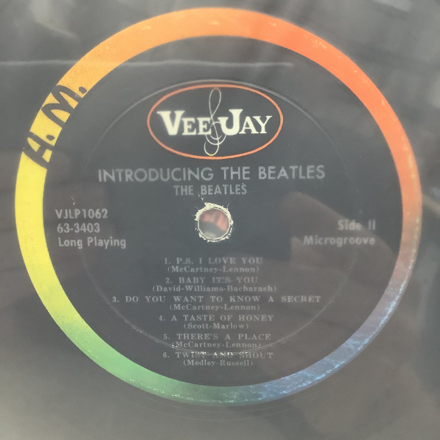 The Beatles - Introducing.... - Vee-Jay Ad Back LP