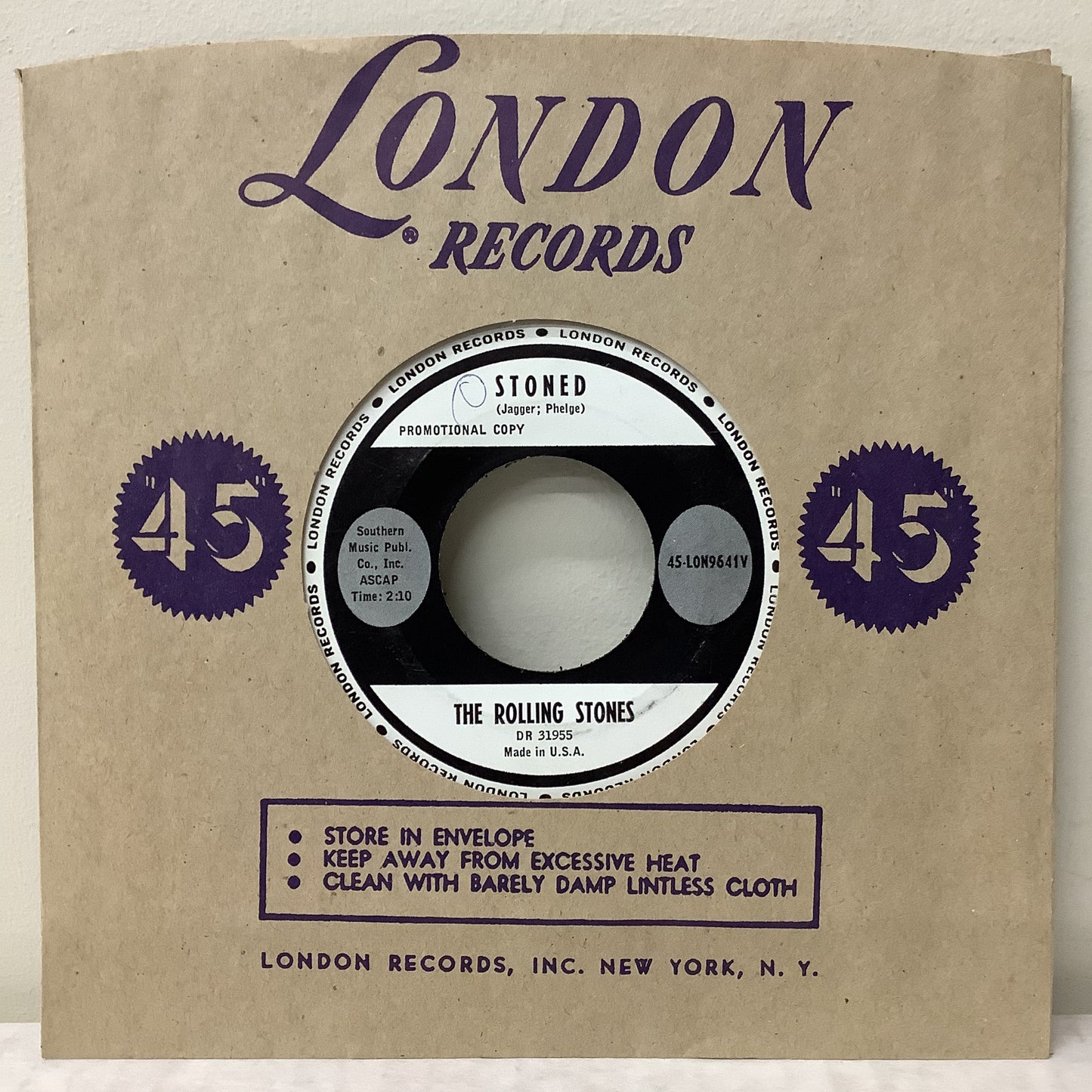 The Rolling Stones - I Wanna Be Your Man / Stoned - London Promo 7"