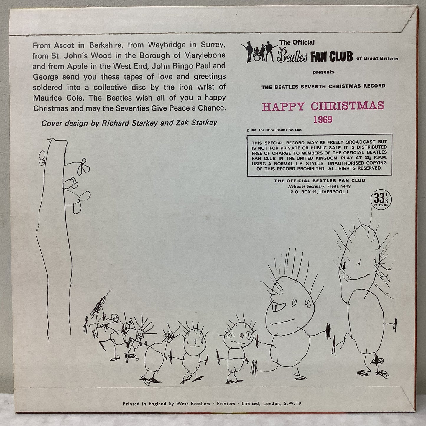 The Beatles - Happy Christmas 1969 - Fan Club Flexi