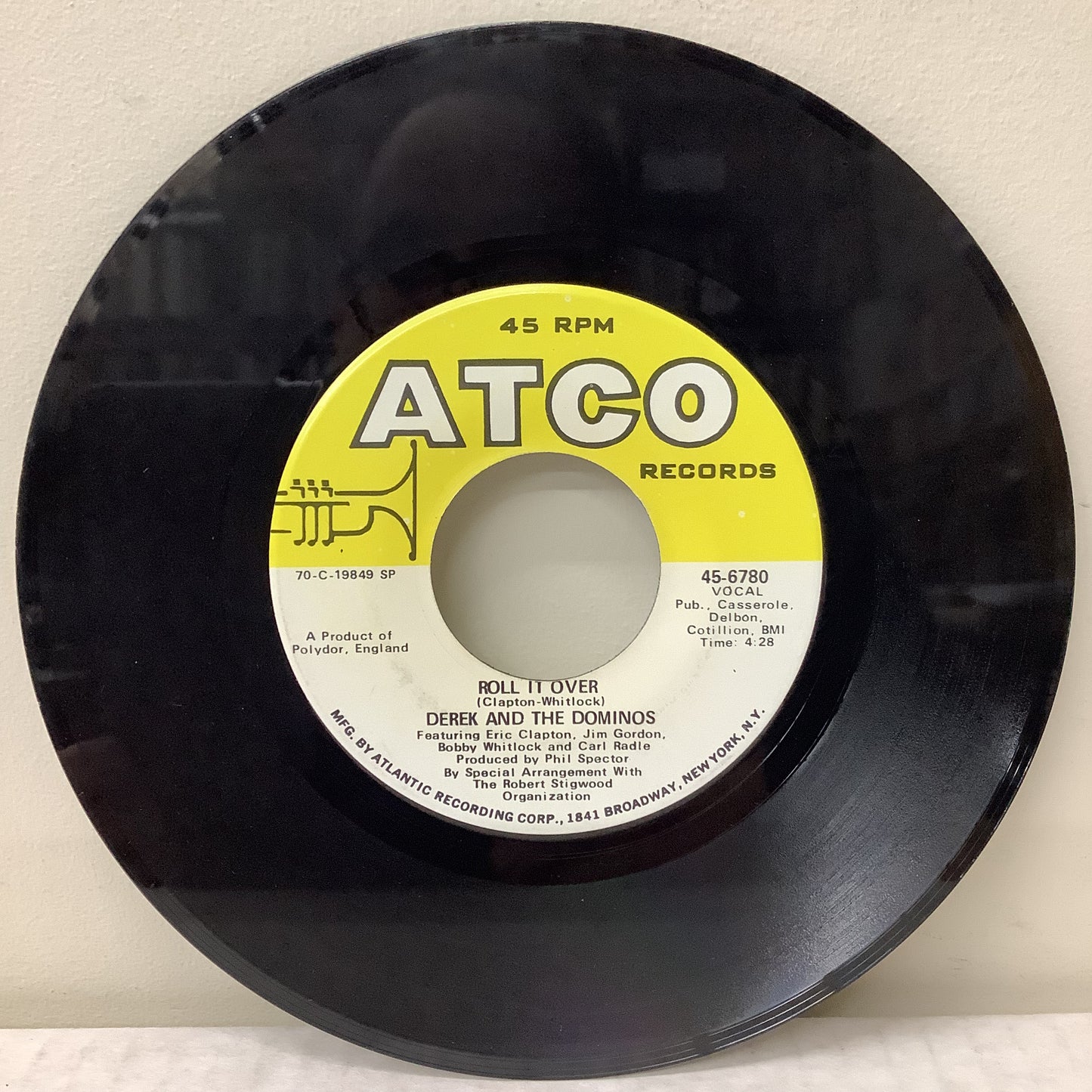 Derek and The Dominos - Tell The Truth / Roll It Over - Atco 7" Single