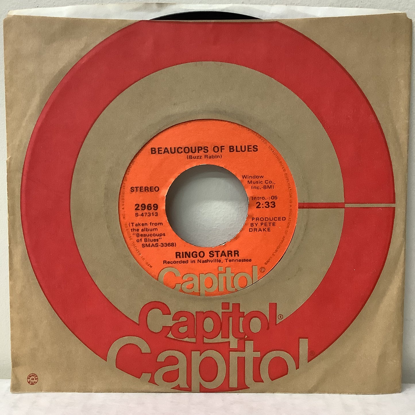 Ringo Starr - Beaucoup of Blues - Capitol Red Label 7"