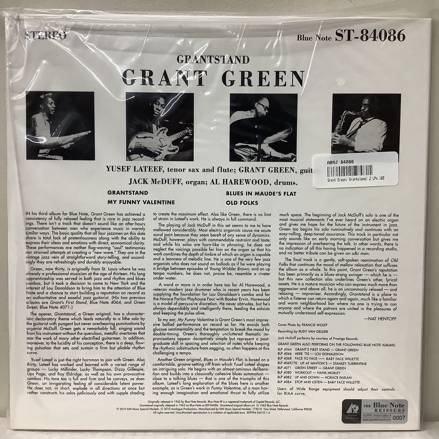 Grant Green - Grantstand - Analogue Productions 2x LP