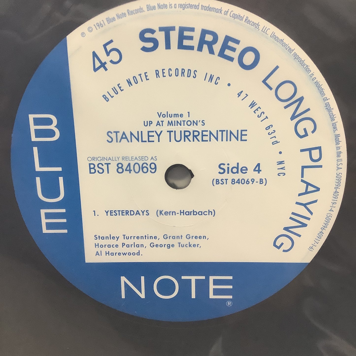 Stanley Turrentine - Up at "Minton's" - Analogue Productions 45rpm LP